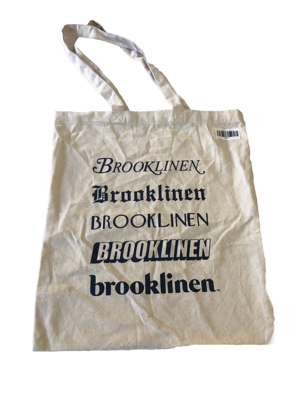 Brooklinen Cotton Canvas Tote Bag Washable Fabric Shoulder Bag Book Tote New